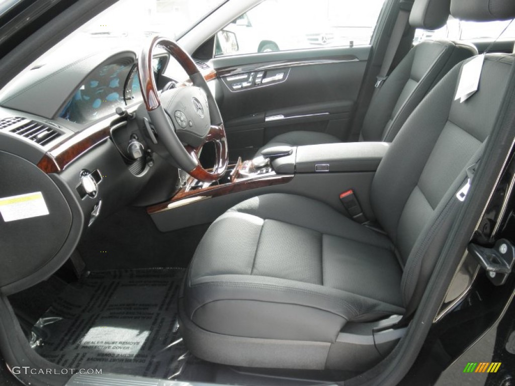 Black Interior 2012 Mercedes-Benz S 550 Sedan Photo #53648214
