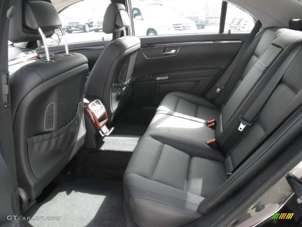 Black Interior 2012 Mercedes-Benz S 550 Sedan Photo #53648229