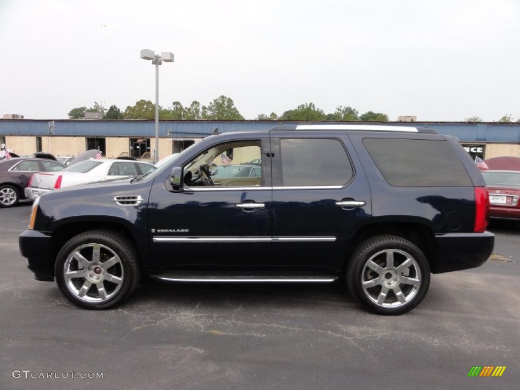 2008 Escalade AWD - Blue Chip / Cocoa/Very Light Linen photo #11