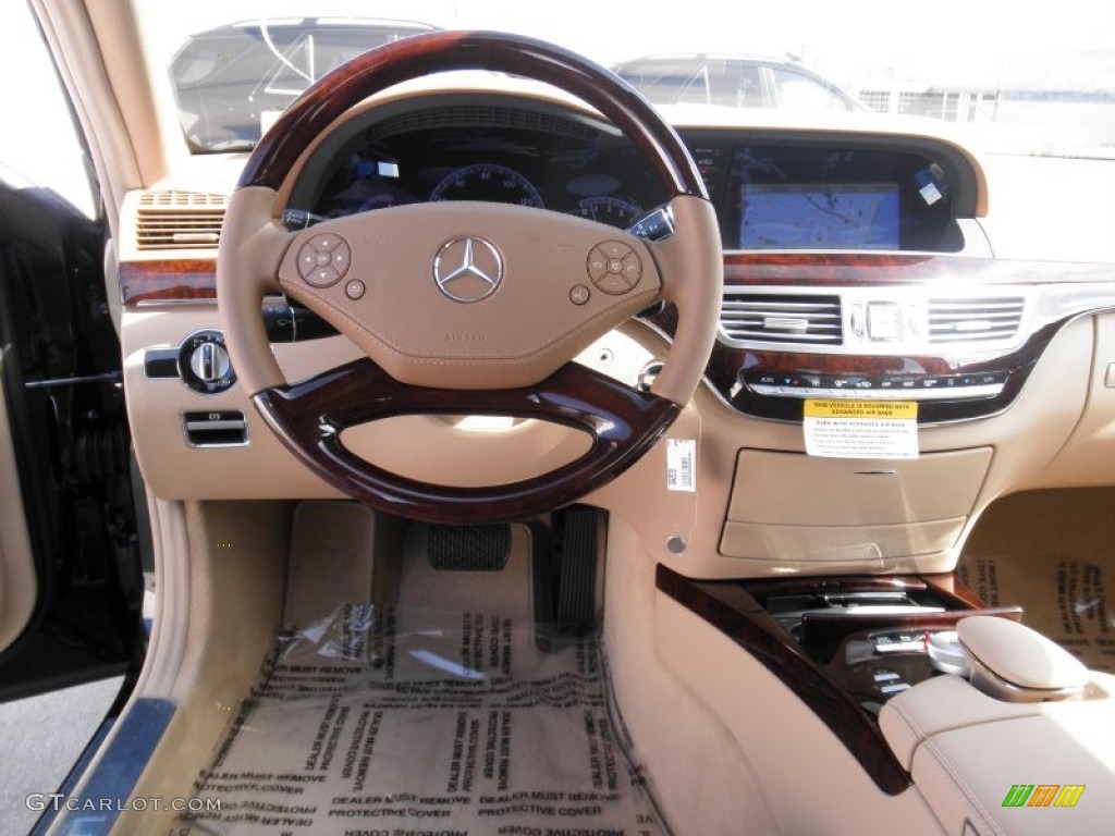 2012 Mercedes-Benz S 550 Sedan Cashmere/Savanna Dashboard Photo #53648401