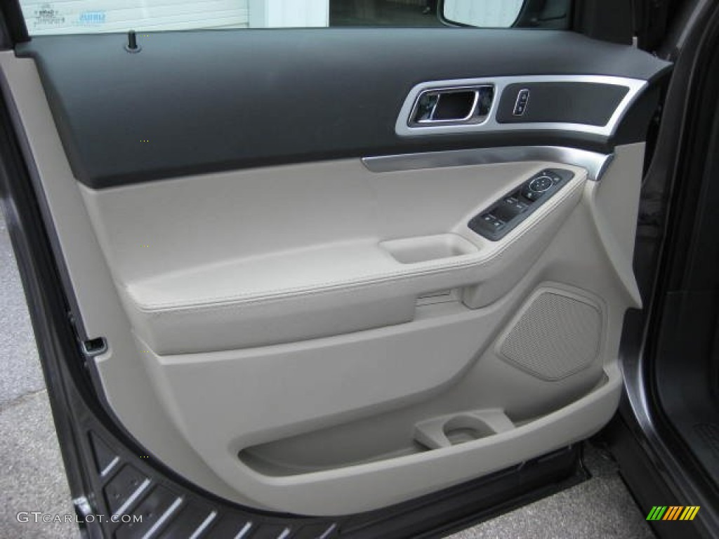 2012 Ford Explorer XLT EcoBoost Medium Light Stone Door Panel Photo #53648661