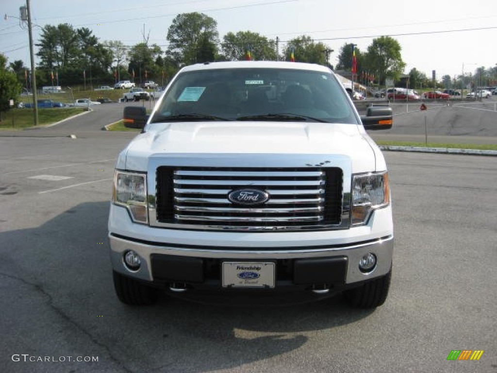 2011 F150 XLT SuperCrew 4x4 - Oxford White / Steel Gray photo #3