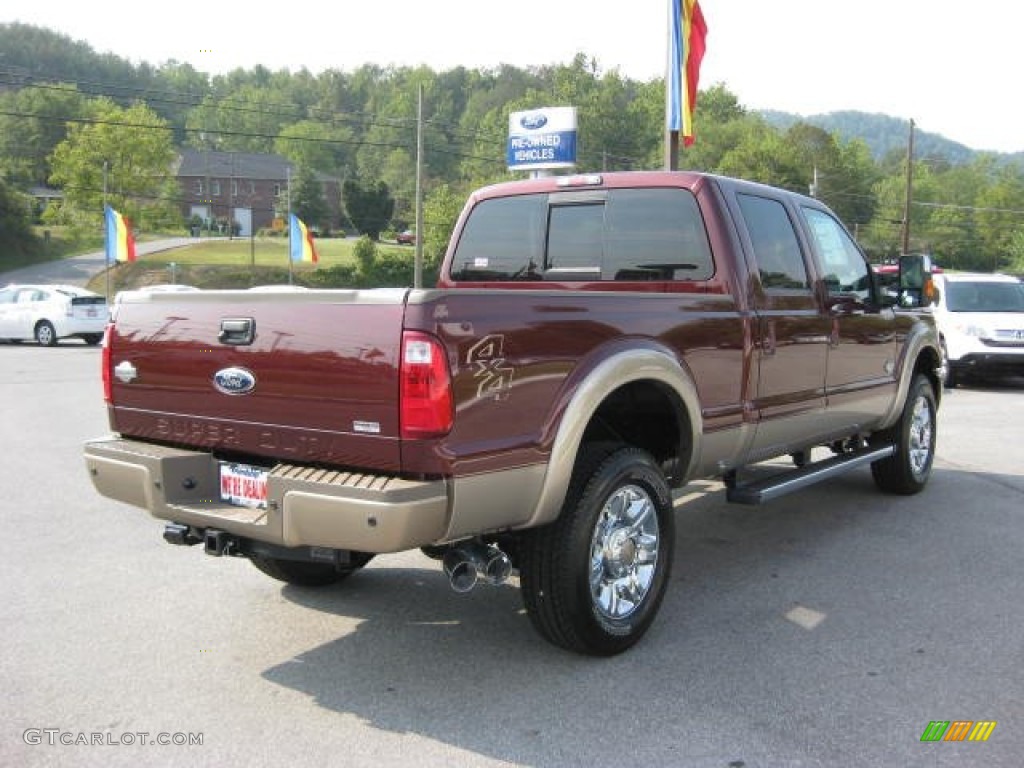 2012 F350 Super Duty King Ranch Crew Cab 4x4 - Autumn Red / Chaparral Leather photo #6