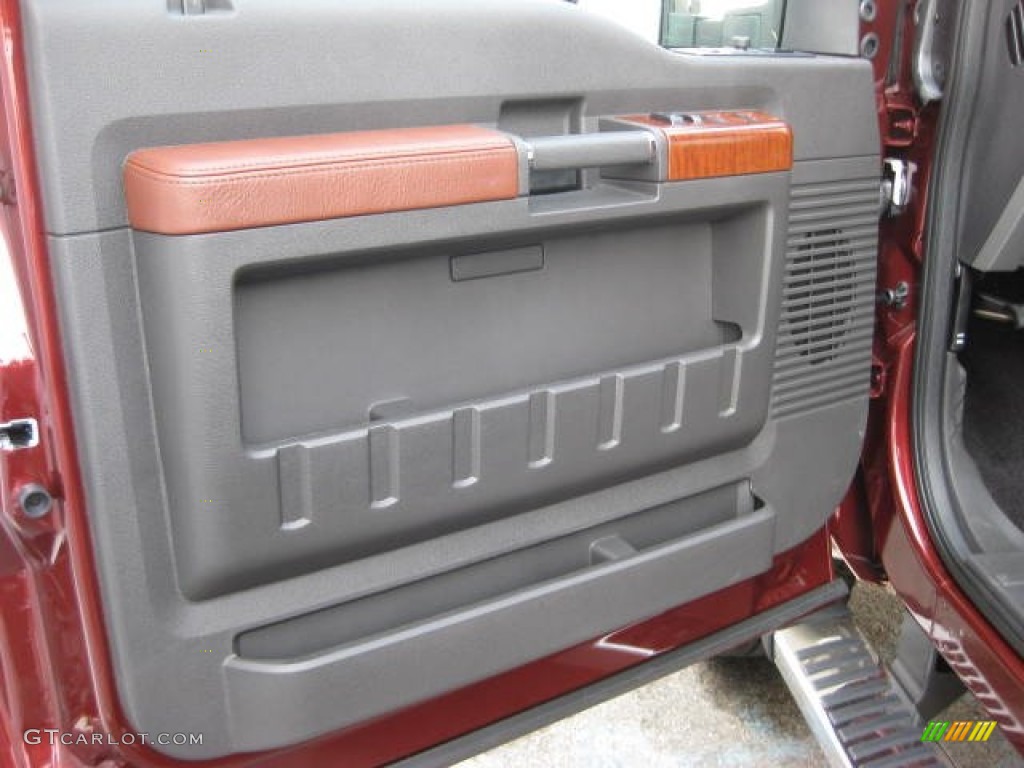 2012 Ford F350 Super Duty King Ranch Crew Cab 4x4 Chaparral Leather Door Panel Photo #53648940