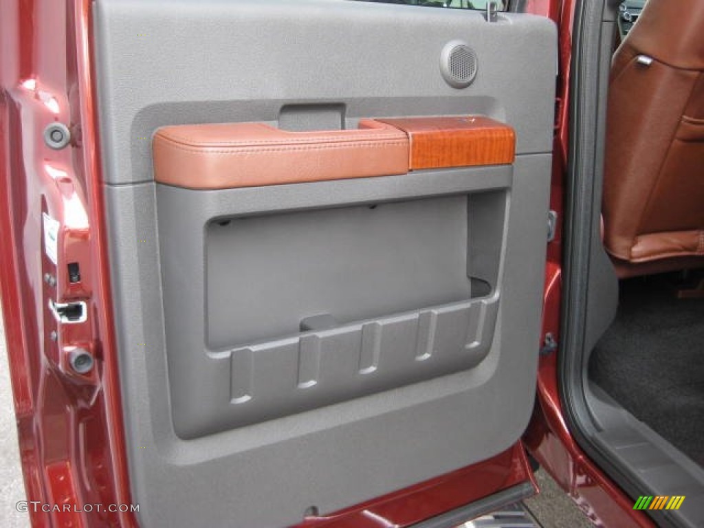 2012 Ford F350 Super Duty King Ranch Crew Cab 4x4 Chaparral Leather Door Panel Photo #53648975