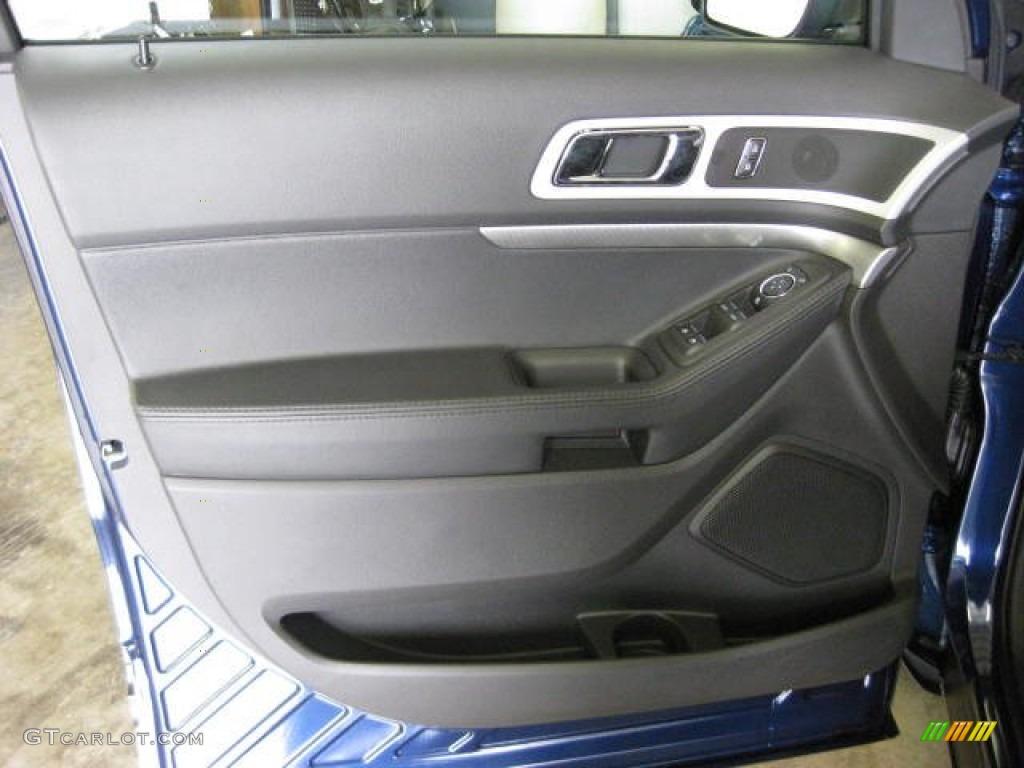 2012 Ford Explorer XLT 4WD Charcoal Black Door Panel Photo #53649035