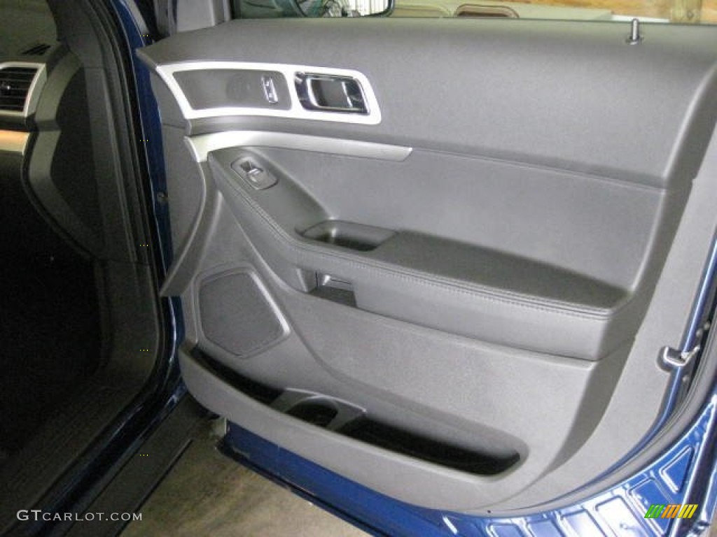 2012 Ford Explorer XLT 4WD Charcoal Black Door Panel Photo #53649108