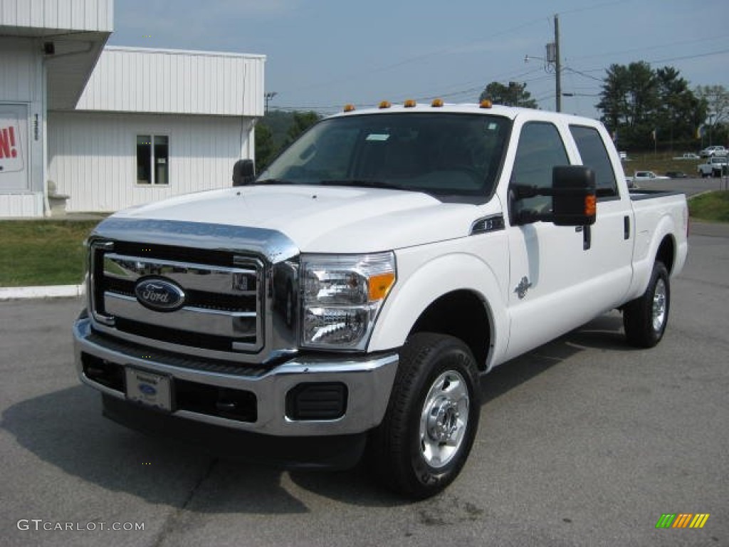 2012 F250 Super Duty XLT Crew Cab 4x4 - Oxford White / Adobe photo #2