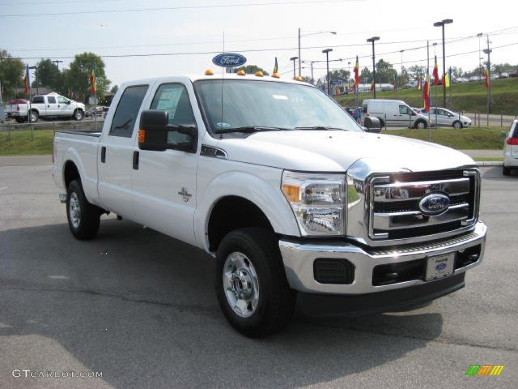 2012 F250 Super Duty XLT Crew Cab 4x4 - Oxford White / Adobe photo #4