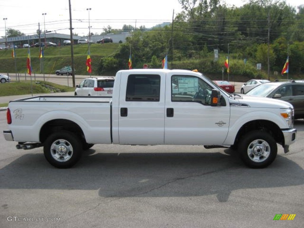 2012 F250 Super Duty XLT Crew Cab 4x4 - Oxford White / Adobe photo #5