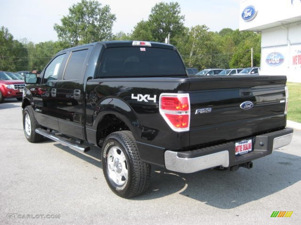 2011 F150 XLT SuperCrew 4x4 - Ebony Black / Steel Gray photo #8