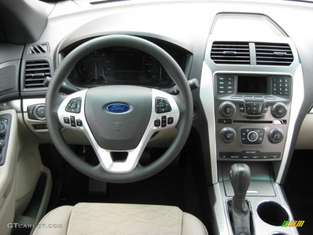 2012 Ford Explorer 4WD Medium Light Stone Dashboard Photo #53649519