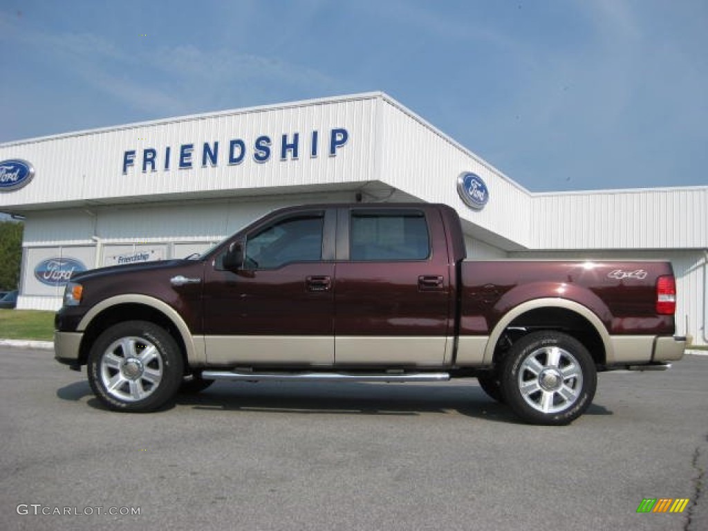 2008 F150 King Ranch SuperCrew 4x4 - Mahogany Metallic / Tan/Castaño Leather photo #1