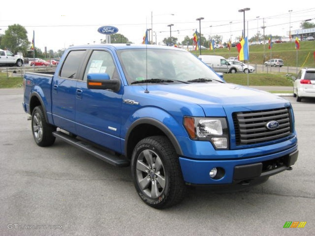 2011 F150 FX4 SuperCrew 4x4 - Blue Flame Metallic / Black photo #4