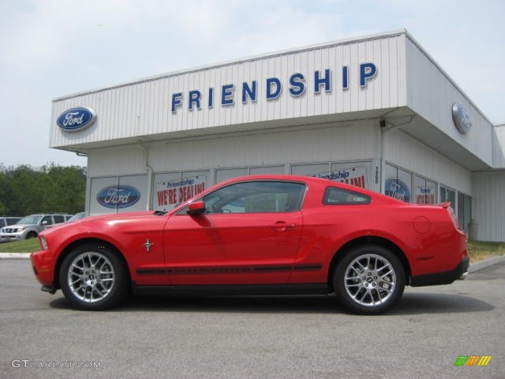 2012 Mustang V6 Premium Coupe - Race Red / Saddle photo #1