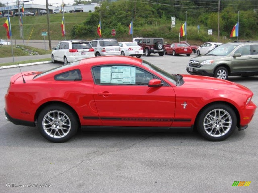 2012 Mustang V6 Premium Coupe - Race Red / Saddle photo #5
