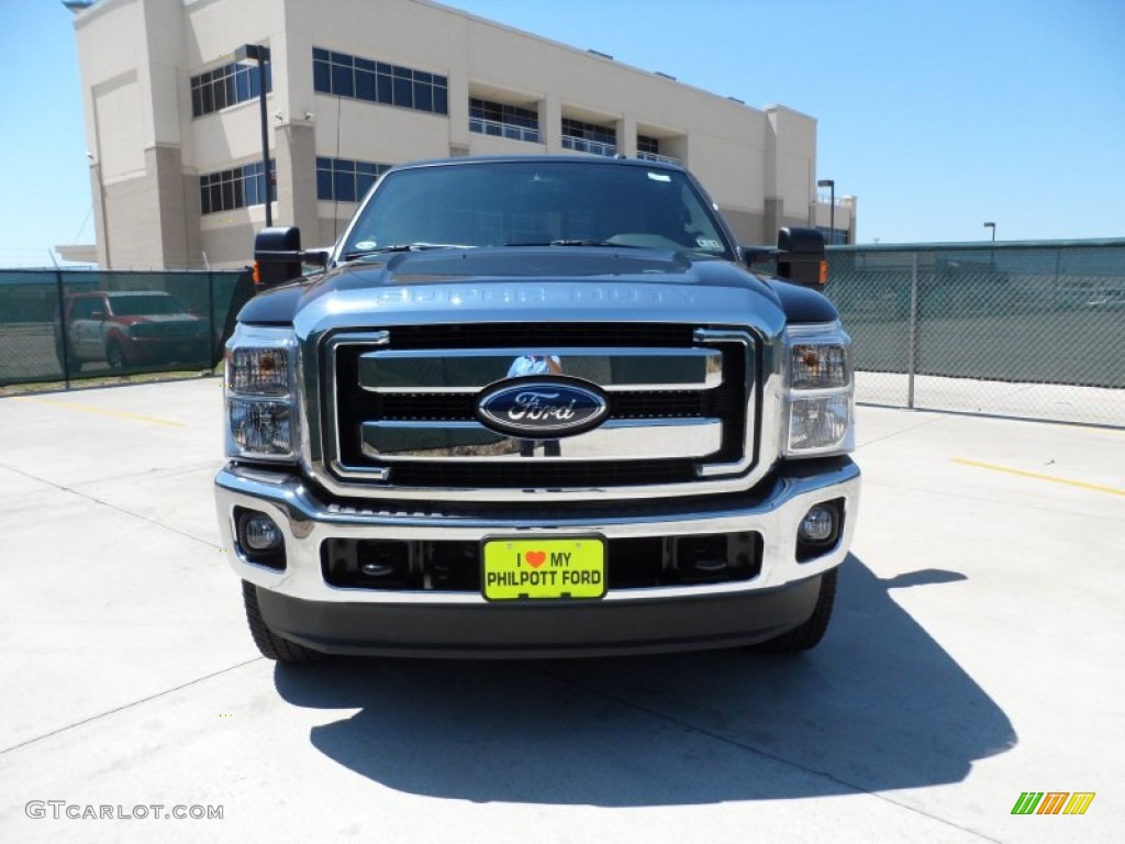 2012 F250 Super Duty Lariat Crew Cab 4x4 - Black / Black photo #8