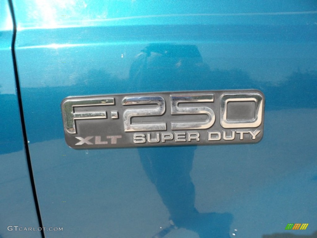2000 F250 Super Duty XLT Extended Cab - Island Blue Metallic / Medium Graphite photo #14