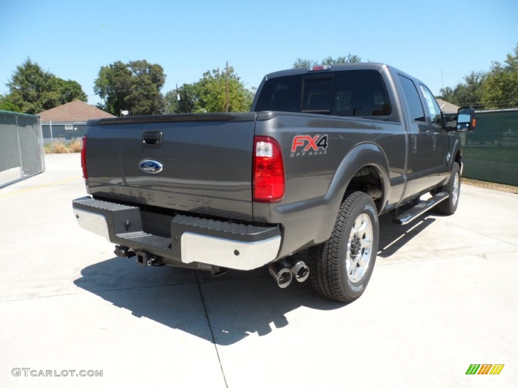 2012 F250 Super Duty Lariat Crew Cab 4x4 - Sterling Grey Metallic / Black photo #3