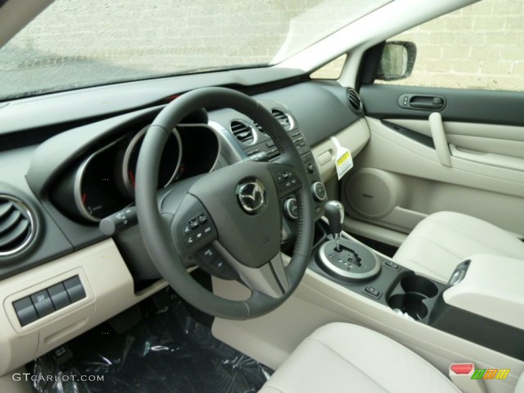 Sand Interior 2011 Mazda CX-7 s Touring AWD Photo #53653349