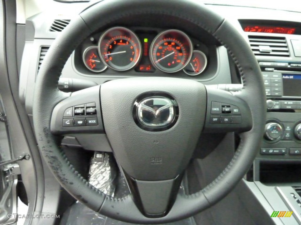 2011 Mazda CX-9 Touring AWD Black Steering Wheel Photo #53653682