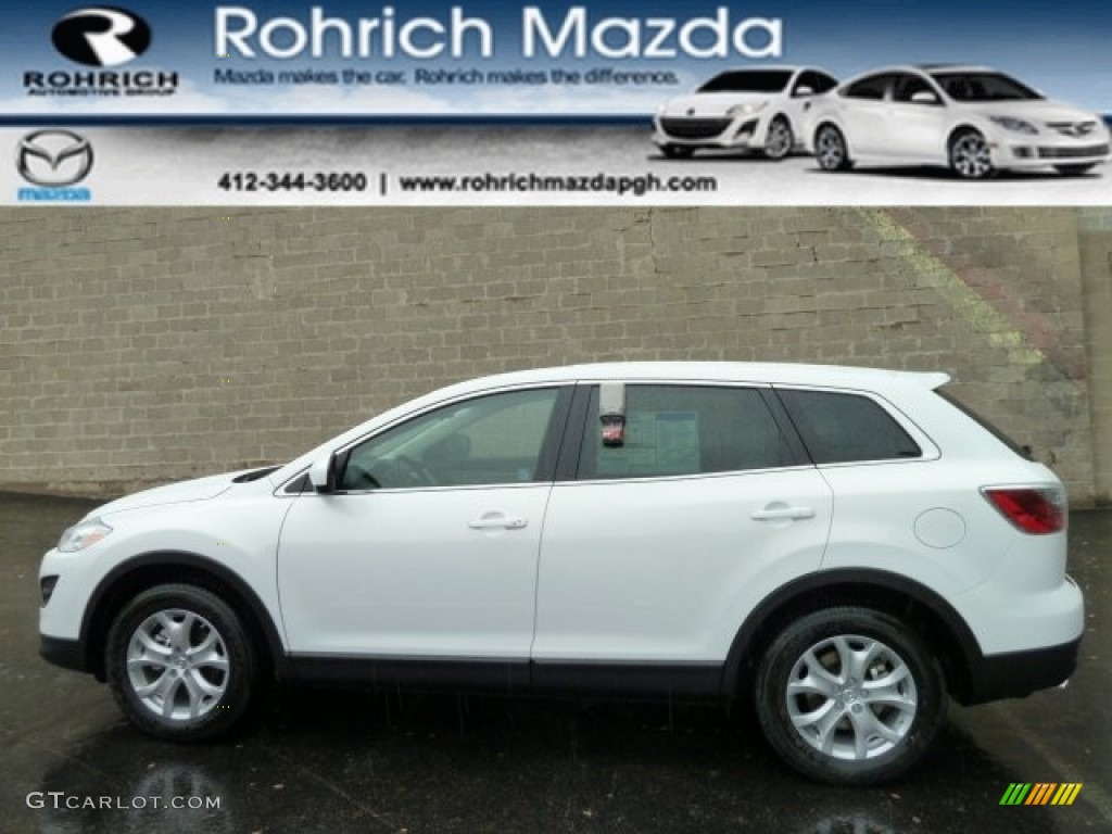 2011 CX-9 Touring AWD - Crystal White Pearl Mica / Sand photo #1
