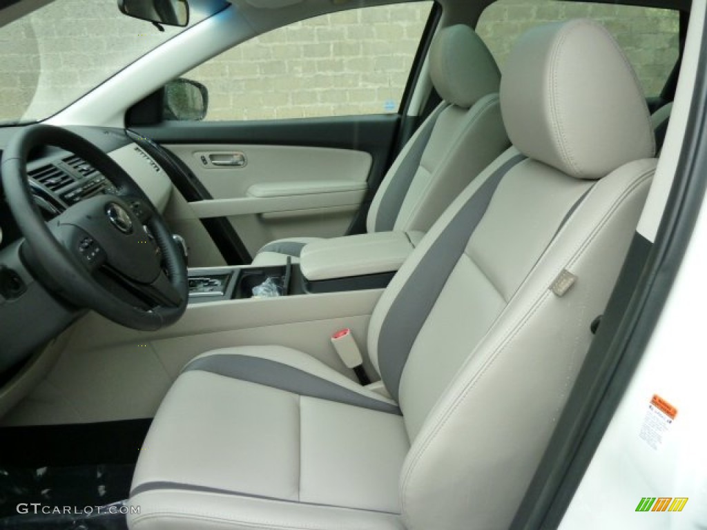 2011 CX-9 Touring AWD - Crystal White Pearl Mica / Sand photo #10