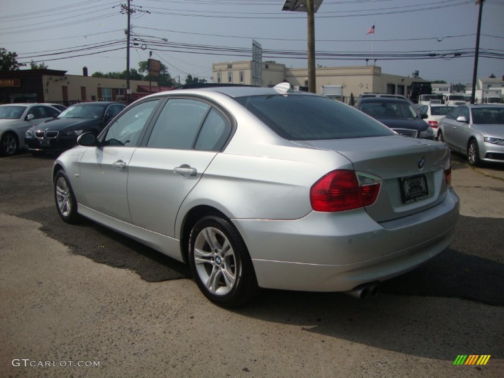 2008 3 Series 328xi Sedan - Titanium Silver Metallic / Black photo #3