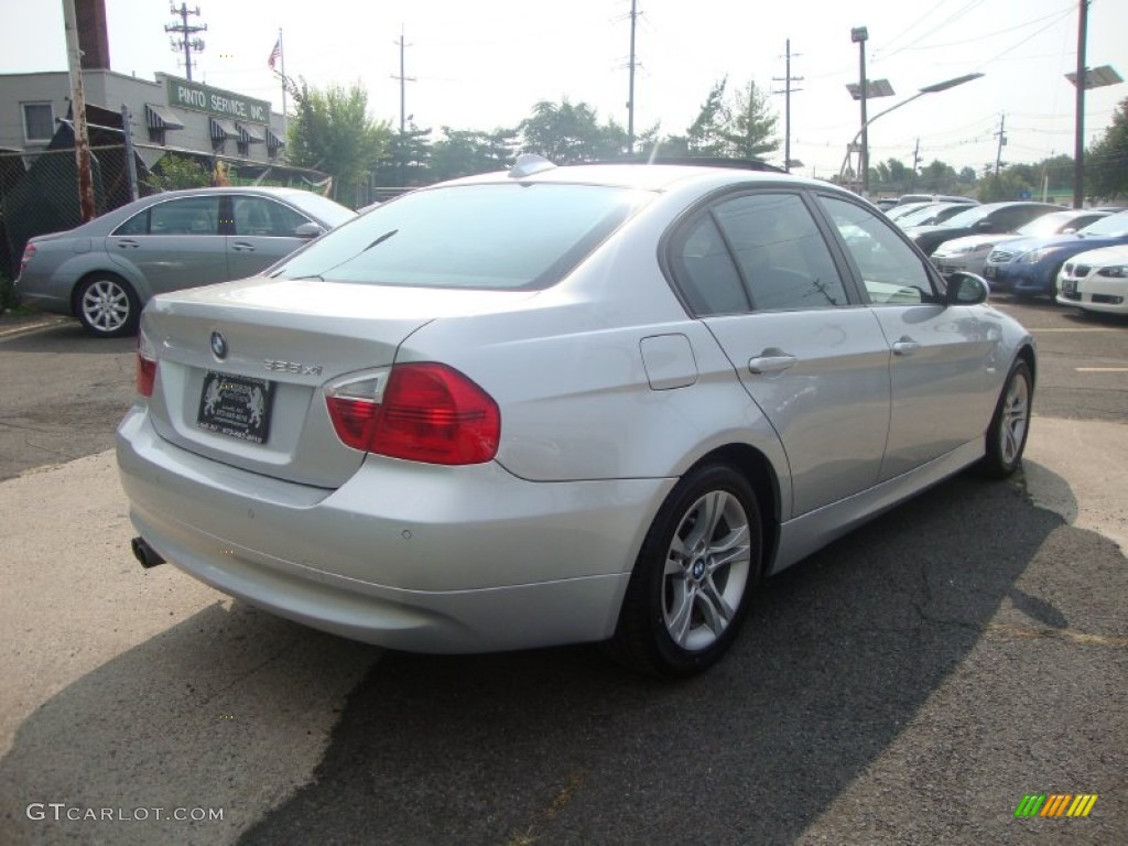 2008 3 Series 328xi Sedan - Titanium Silver Metallic / Black photo #4