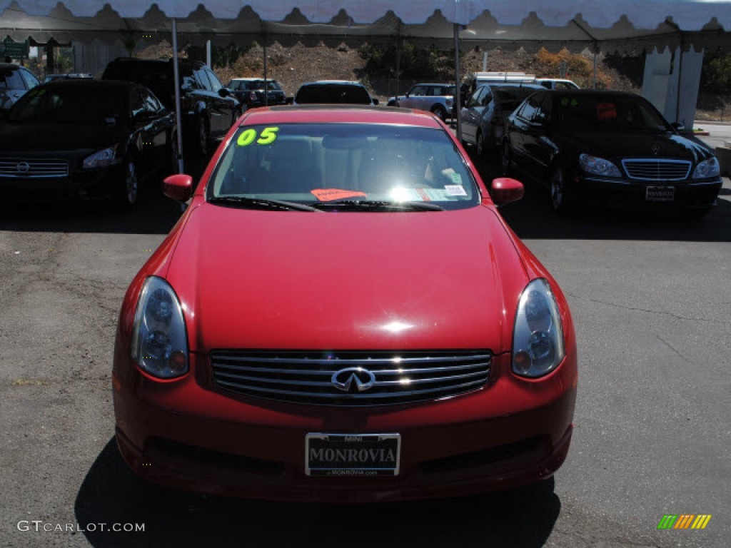 2005 G 35 Coupe - Laser Red / Stone photo #2