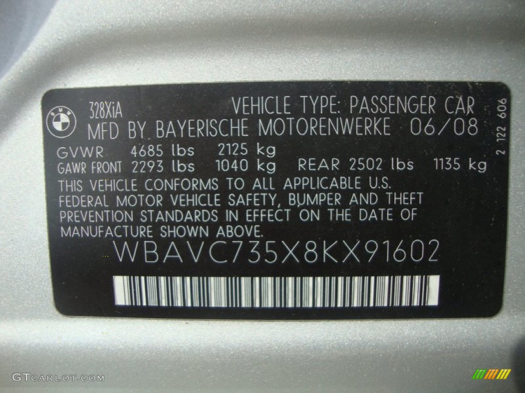 2008 3 Series 328xi Sedan - Titanium Silver Metallic / Black photo #18