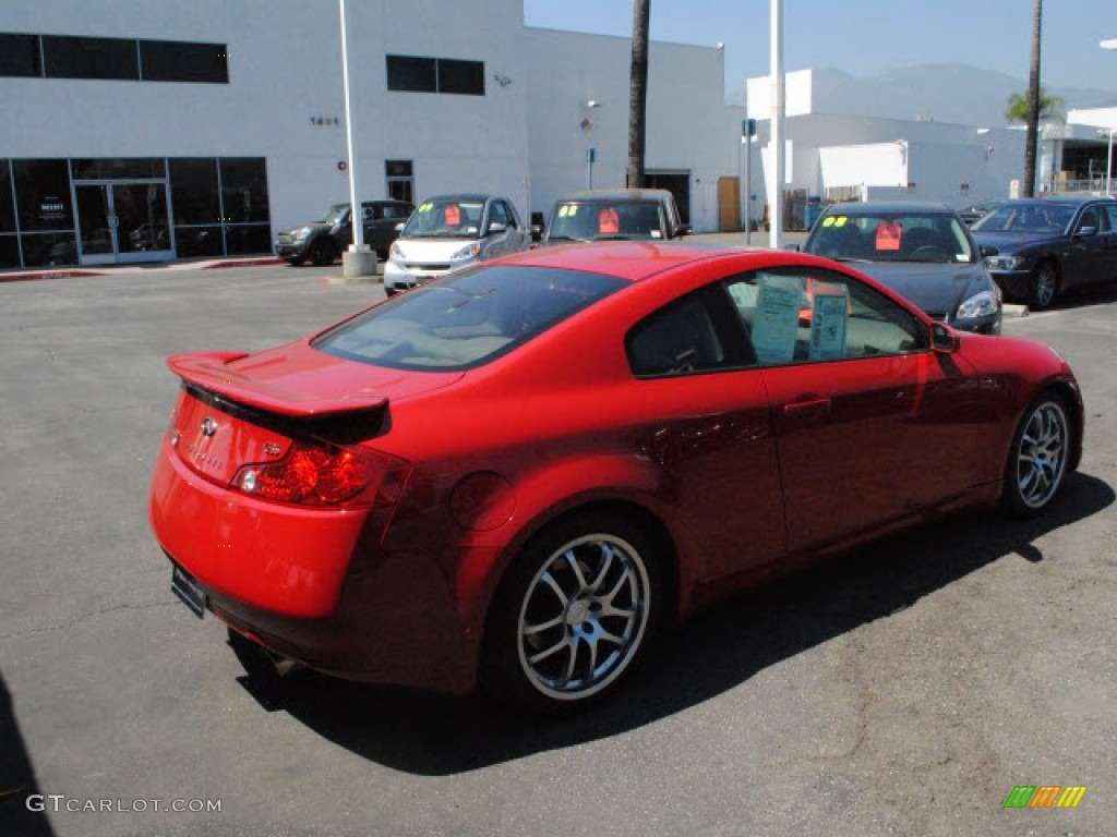 2005 G 35 Coupe - Laser Red / Stone photo #8