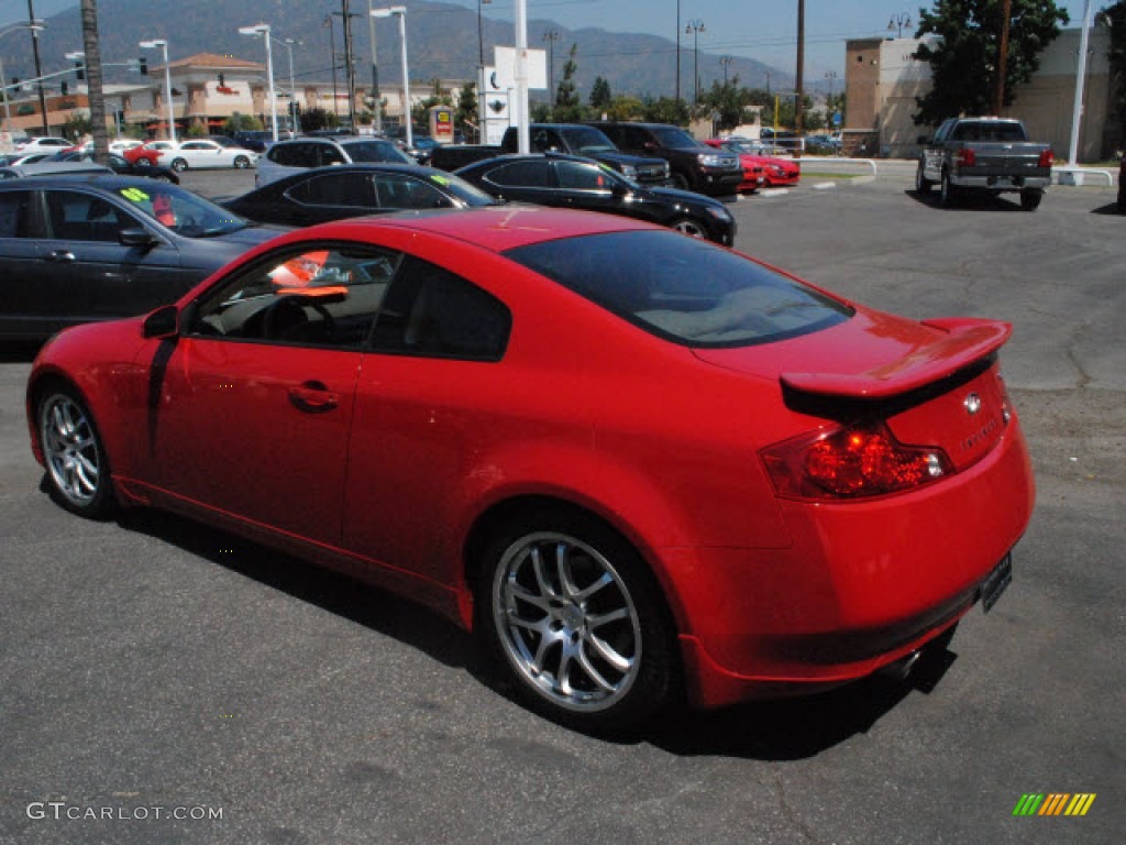 2005 G 35 Coupe - Laser Red / Stone photo #10