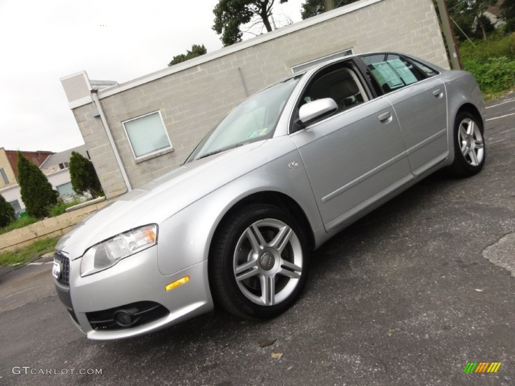 2008 A4 2.0T quattro S-Line Sedan - Light Silver Metallic / Light Gray photo #1