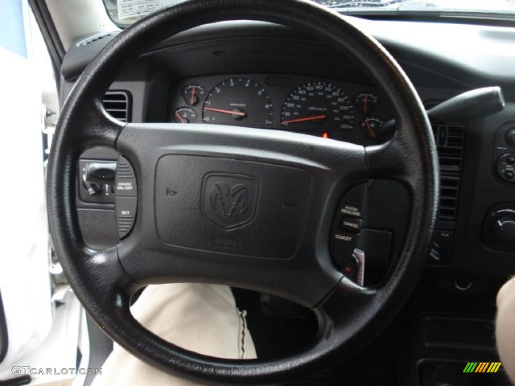 2004 Dodge Dakota Sport Club Cab 4x4 Dark Slate Gray Steering Wheel Photo #53659196