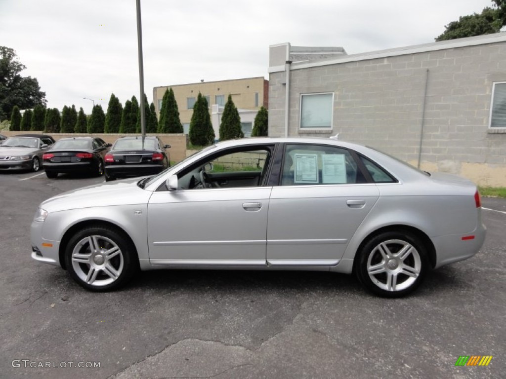 Light Silver Metallic 2008 Audi A4 2.0T quattro S-Line Sedan Exterior Photo #53659295