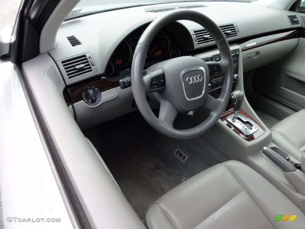 2008 Audi A4 2.0T quattro S-Line Sedan Light Gray Dashboard Photo #53659307