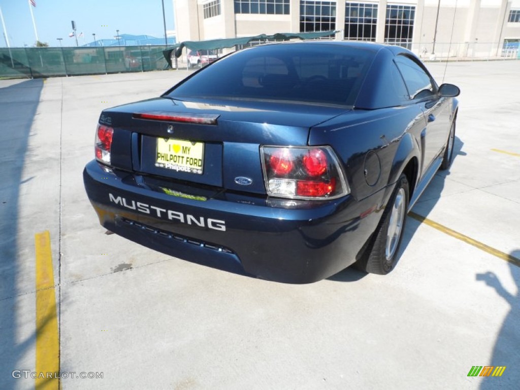 2002 Mustang V6 Coupe - True Blue Metallic / Medium Parchment photo #3