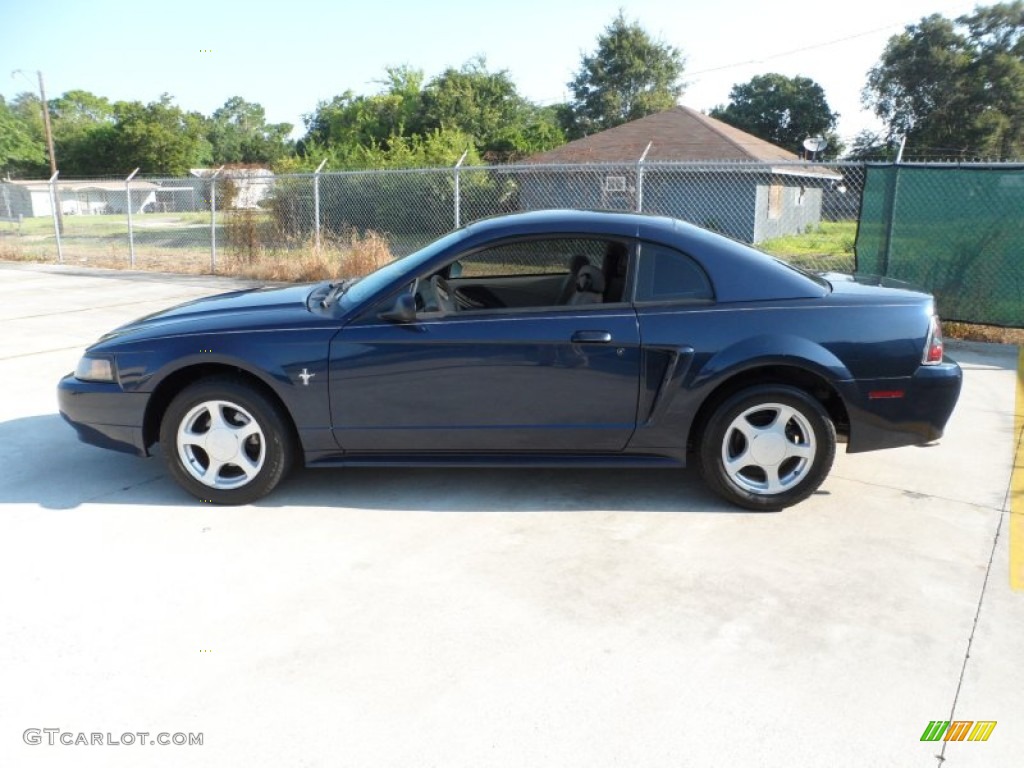 True Blue Metallic 2002 Ford Mustang V6 Coupe Exterior Photo #53660573