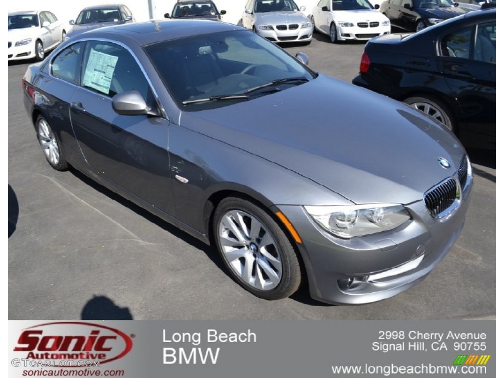 2011 3 Series 328i Coupe - Space Gray Metallic / Black photo #1