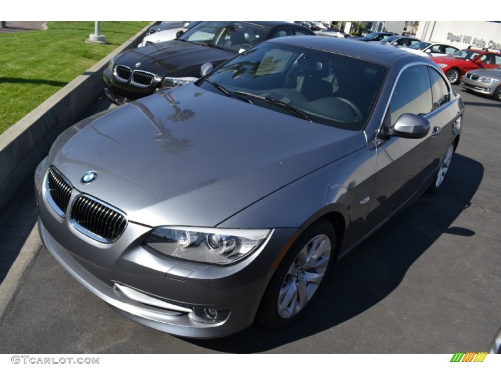 2011 3 Series 328i Coupe - Space Gray Metallic / Black photo #6