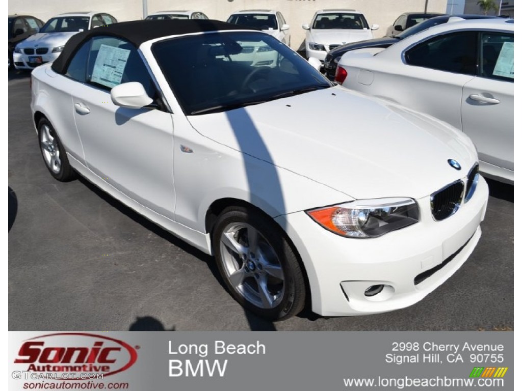 2012 1 Series 128i Convertible - Alpine White / Black photo #1