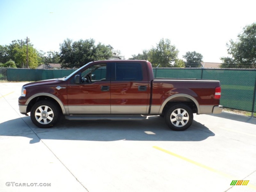 2005 F150 King Ranch SuperCrew - Dark Copper Metallic / Castano Brown Leather photo #6