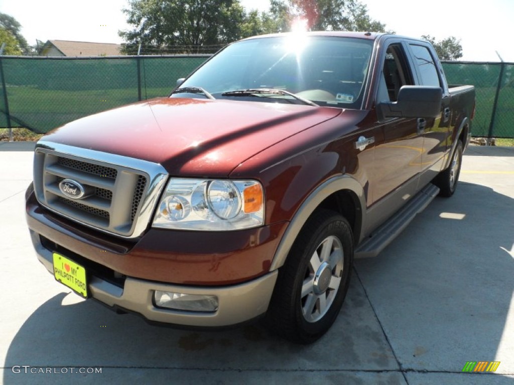 2005 F150 King Ranch SuperCrew - Dark Copper Metallic / Castano Brown Leather photo #7