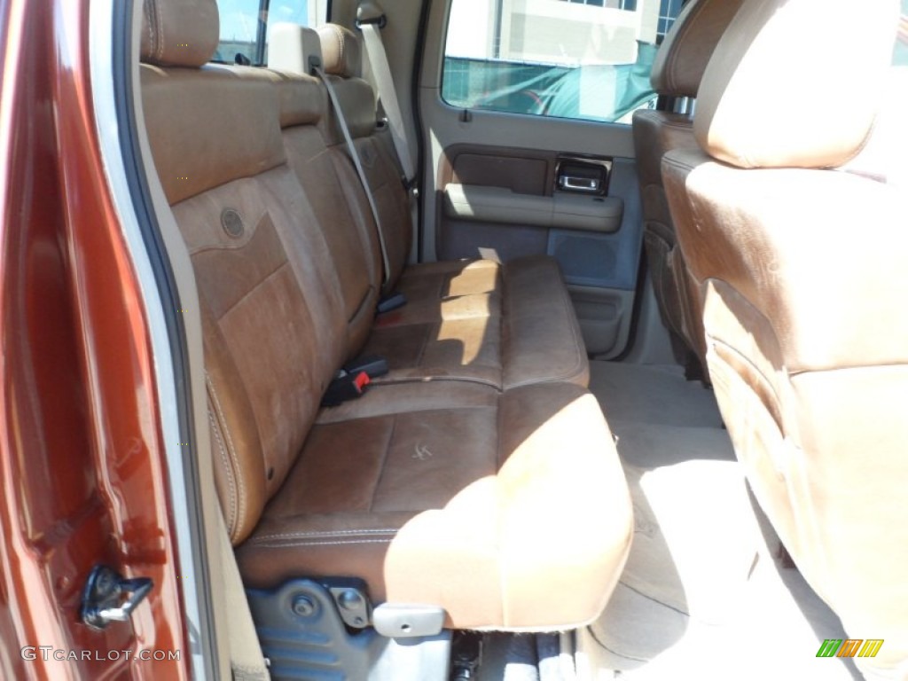 Castano Brown Leather Interior 2005 Ford F150 King Ranch SuperCrew Photo #53662426