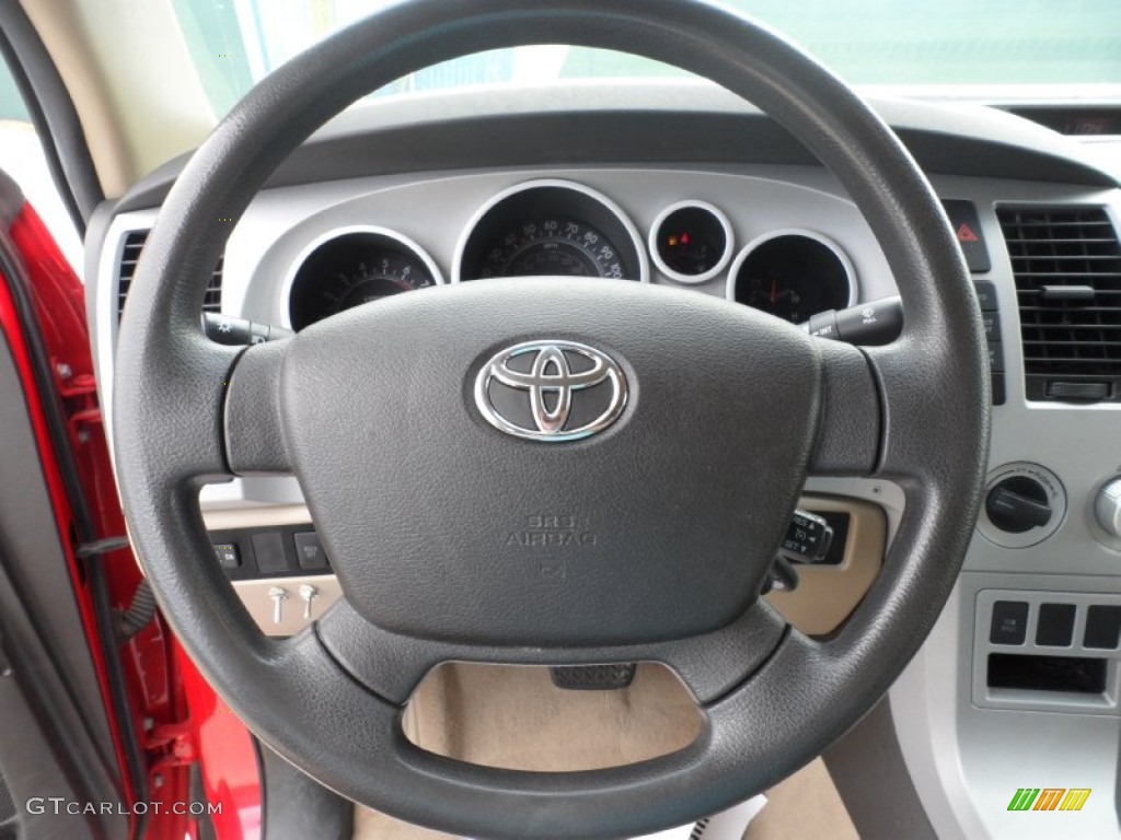 2008 Tundra SR5 Double Cab 4x4 - Radiant Red / Beige photo #49