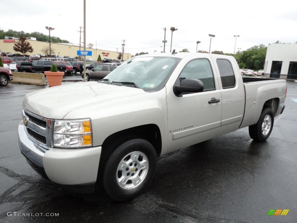 2008 Silverado 1500 LT Extended Cab 4x4 - Silver Birch Metallic / Ebony photo #3