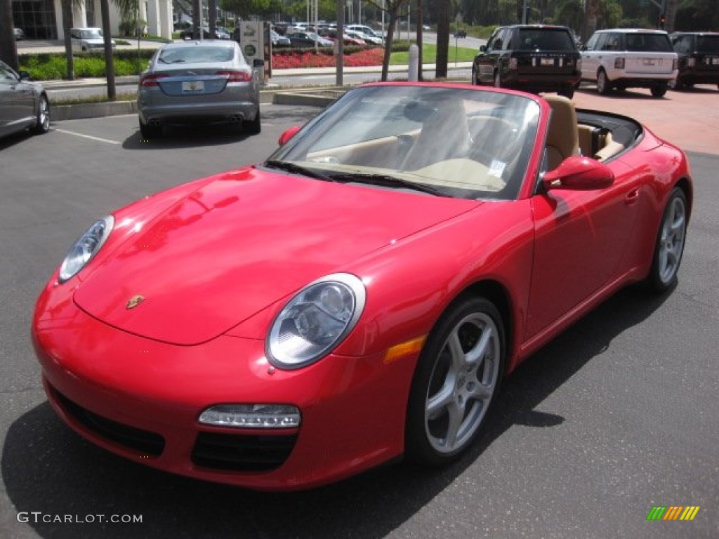 2009 911 Carrera Cabriolet - Guards Red / Sand Beige photo #1
