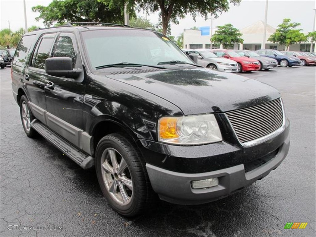 2003 Expedition XLT - Black Clearcoat / Medium Parchment photo #1