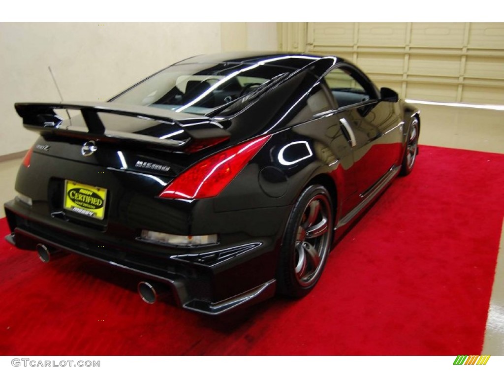 2008 350Z NISMO Coupe - Magnetic Black / NISMO Black/Red photo #6